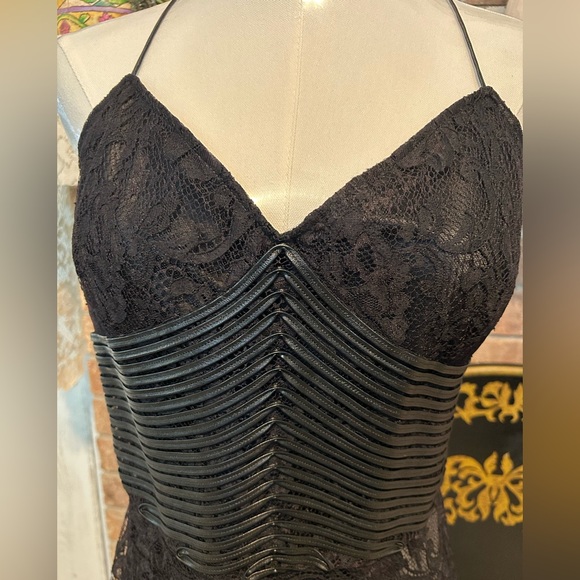 Jerome Rebrode Ralph Lauren Purple Label Black Lace Cocktail Maxi Dress Formal 8 - Picture 4 of 13